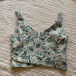 Zara leaf print crop top